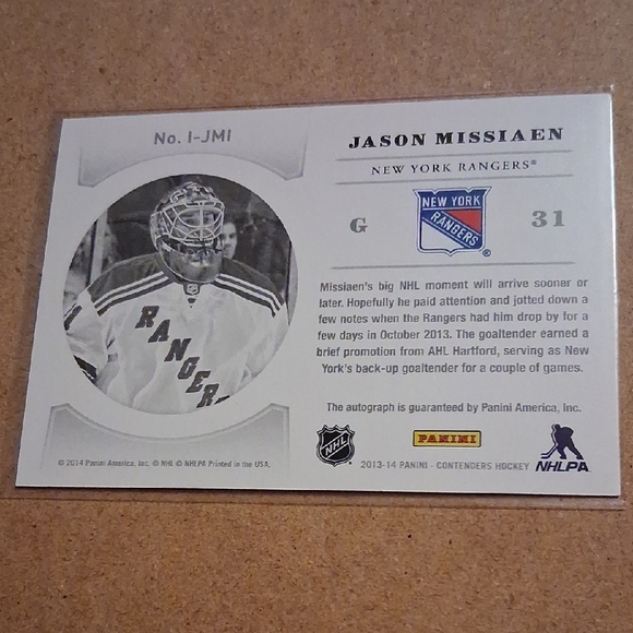 NHL Ink Jason Missiaen Autographed Card - Picture 2 of 4